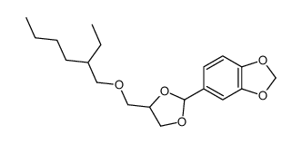 5-[4-(2-ethylhexoxymethyl)-1,3-dioxolan-2-yl]-1,3-benzodioxole结构式