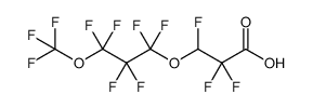 2,2,3-trifluoro-3-(1,1,2,2,3,3-hexafluoro-3-trifluoromethoxypropoxy)propionic acid Structure