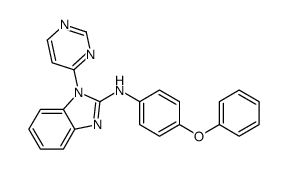 N-(4-phenoxyphenyl)-1-pyrimidin-4-ylbenzimidazol-2-amine结构式