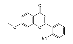 2-(2-aminophenyl)-7-methoxychromen-4-one结构式