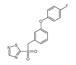 5-[[3-(4-fluorophenoxy)phenyl]methylsulfonyl]-1,2,4-thiadiazole Structure