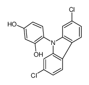 4-(2,7-dichlorocarbazol-9-yl)benzene-1,3-diol结构式