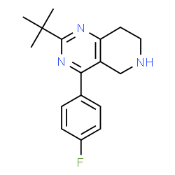2-TERT-BUTYL-4-(4-FLUORO-PHENYL)-5,6,7,8-TETRAHYDRO-PYRIDO[4,3-D]PYRIMIDINE Structure