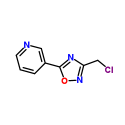 3-[3-(Chloromethyl)-1,2,4-oxadiazol-5-yl]pyridine结构式