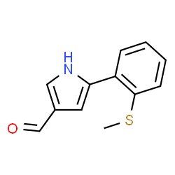 5-[2-(Methylthio)phenyl]-1H-pyrrole-3-carbaldehyde Structure