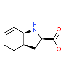 1H-Indole-2-carboxylicacid,2,3,3a,4,5,7a-hexahydro-,methylester,(2-alpha-,3a-bta-,7a-bta-)-(9CI) Structure