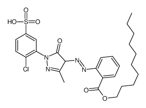 1-decyl 2-[[1-(2-chloro-5-sulphophenyl)-4,5-dihydro-3-methyl-5-oxo-1H-pyrazol-4-yl]azo]benzoate Structure