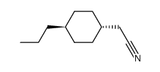 trans-4-propylcyclohexylacetonitrile结构式