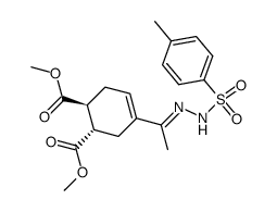 dimethyl (1S,2S)-4-(1-(2-tosylhydrazono)ethyl)cyclohex-4-ene-1,2-dicarboxylate结构式