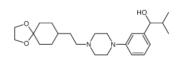 1-(3-{4-[2-(1,4-dioxaspiro[4.5]dec-8-yl)ethyl]piperazin-1-yl}phenyl)-2-methylpropan-1-ol结构式