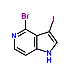 4-Bromo-3-iodo-1H-pyrrolo[3,2-c]pyridine结构式