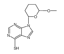 9-(6-methoxy-tetrahydro-pyran-2-yl)-3,9-dihydro-purine-6-thione Structure