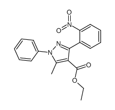 Ethyl 5-methyl-3-(2-nitrophenyl)-1-phenyl-pyrazole-4-carboxylate Structure