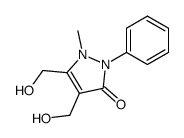 4,5-bis-hydroxymethyl-1-methyl-2-phenyl-1,2-dihydro-pyrazol-3-one结构式