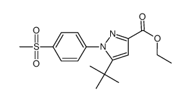 5-tert-butyl-1-(4-methanesulfonylphenyl)-1H-pyrazole-3-carboxylic acid ethyl ester Structure