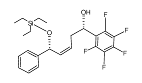 (1S,5R,Z)-1-(perfluorophenyl)-5-phenyl-5-(triethylsilyloxy)pent-3-en-1-ol Structure