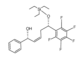 (1R,5S,Z)-5-(perfluorophenyl)-1-phenyl-5-(triethylsilyloxy)pent-2-en-1-ol Structure