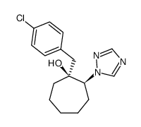 (1S,2S)-1-(4-Chloro-benzyl)-2-[1,2,4]triazol-1-yl-cycloheptanol Structure