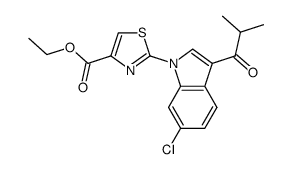 ethyl 2-[6-chloro-3-(2-methylpropanoyl)-1H-indol-1-yl]-1,3-thiazole-4-carboxylate Structure