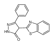 4-(1,3-benzothiazol-2-yl)-5-phenyl-2,4-dihydro-3H-pyrazol-3-one结构式