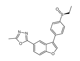 s-1,3,4-Oxadiazole, 2-[3-[4-(ethylsulfinyl)phenyl]-5-benzofuranyl]-5-Methyl- Structure