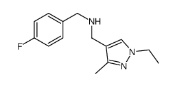 1-(1-Ethyl-3-methyl-1H-pyrazol-4-yl)-N-(4-fluorobenzyl)methanamin e结构式