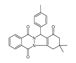 3,3-dimethyl-13-(4-methylphenyl)-4,13-dihydro-2H-indazolo[1,2-b]phthalazine-1,6,11-trione Structure