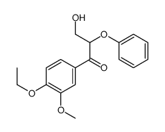 1-(4-ethoxy-3-methoxyphenyl)-3-hydroxy-2-phenoxypropan-1-one结构式