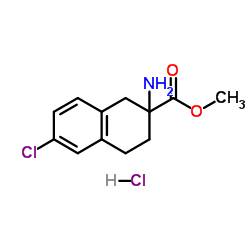 Methyl 2-amino-6-chloro-1,2,3,4-tetrahydro-2-naphthalenecarboxylate hydrochloride (1:1)结构式
