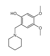 4,5-Dimethoxy-2-piperidinomethyl-phenol结构式