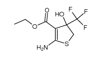 2-amino-4-hydroxy-4-trifluoromethyl-4,5-dihydro-thiophene-3-carboxylic acid ethyl ester结构式