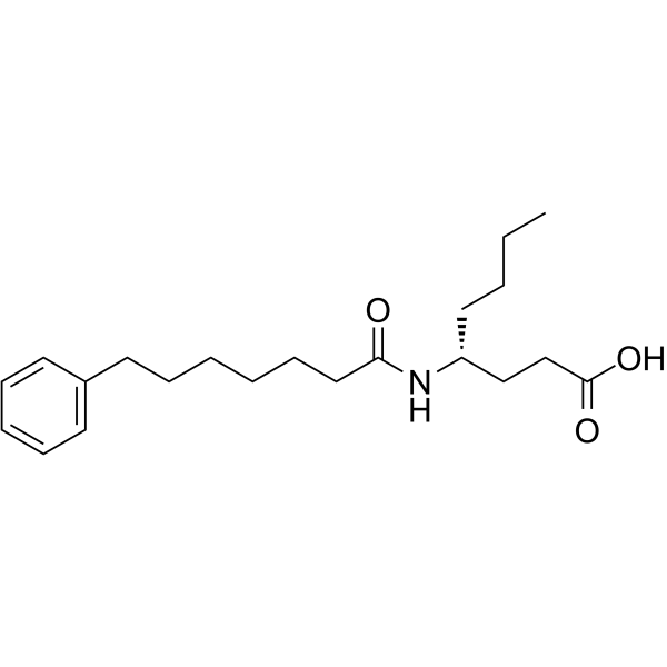 4-[(1-氧代-7-苯基庚基)氨基]-(4R)-辛酸结构式