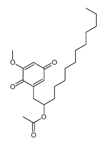 1-(5-methoxy-3,6-dioxocyclohexa-1,4-dien-1-yl)tridecan-2-yl acetate结构式