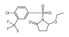 1-[4-chloro-3-(trifluoromethyl)phenyl]sulfonyl-5-ethoxypyrrolidin-2-one Structure