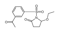 1-(3-acetylphenyl)sulfonyl-5-ethoxypyrrolidin-2-one结构式