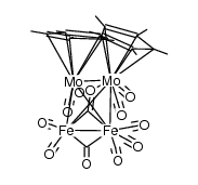 (η5-pentamethylcyclopentadienyl)2dimolybdenum-diiron(carbonyl)9(μ2-carbonyl)(η2,μ4-carbonyl)结构式