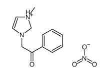 2-(1-methyl-1,2-dihydroimidazol-1-ium-3-yl)-1-phenylethanone,nitrate Structure