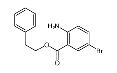 2-Phenylethyl 2-amino-5-bromobenzoate结构式