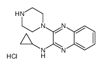 N-Cyclopropyl-3-(1-piperazinyl)-2-quinoxalinamine hydrochloride ( 1:1) Structure