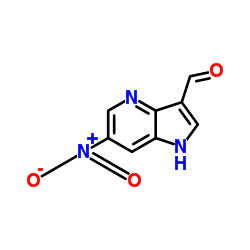 6-Nitro-1H-pyrrolo[3,2-b]pyridine-3-carbaldehyde结构式