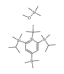 1-(tert-butyl)-2,6-bis(isopropyldimethylsilyl)-4-(trimethylsilyl)siline compound with methoxytrimethylsilane (1:1) Structure