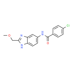 4-Chloro-N-[2-(methoxymethyl)-1H-benzimidazol-5-yl]benzamide structure