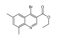 4-Bromo-6,8-dimethylquinoline-3-carboxylic acid ethyl ester结构式