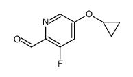 5-cyclopropyloxy-3-fluoropyridine-2-carbaldehyde结构式