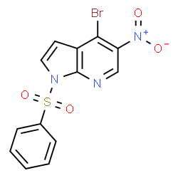 4-Bromo-5-nitro-1-(phenylsulfonyl)-1H-pyrrolo[2,3-b]pyridine picture