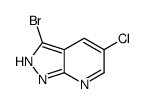 3-溴-5-氯-1H-吡唑并[3,4-b]吡啶结构式