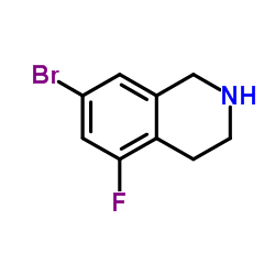 7-Bromo-5-fluoro-1,2,3,4-tetrahydroisoquinoline结构式