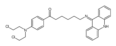 6-(acridin-9-ylamino)-1-[4-[bis(2-chloroethyl)amino]phenyl]hexan-1-one Structure