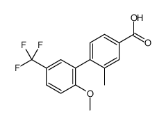 4-[2-methoxy-5-(trifluoromethyl)phenyl]-3-methylbenzoic acid结构式