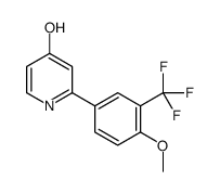 2-[4-methoxy-3-(trifluoromethyl)phenyl]-1H-pyridin-4-one结构式